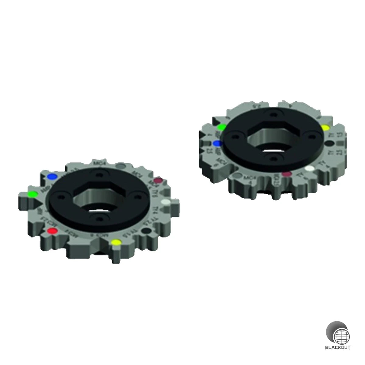 Wechseleinsatz für die Haupa HUPstar Presszange, speziell für Photovoltaik-Steckverbinder wie MC3, MC4, Amphenol Helios H4 und Tyco Solarlok im Querschnittsbereich 1,5–6 mm².