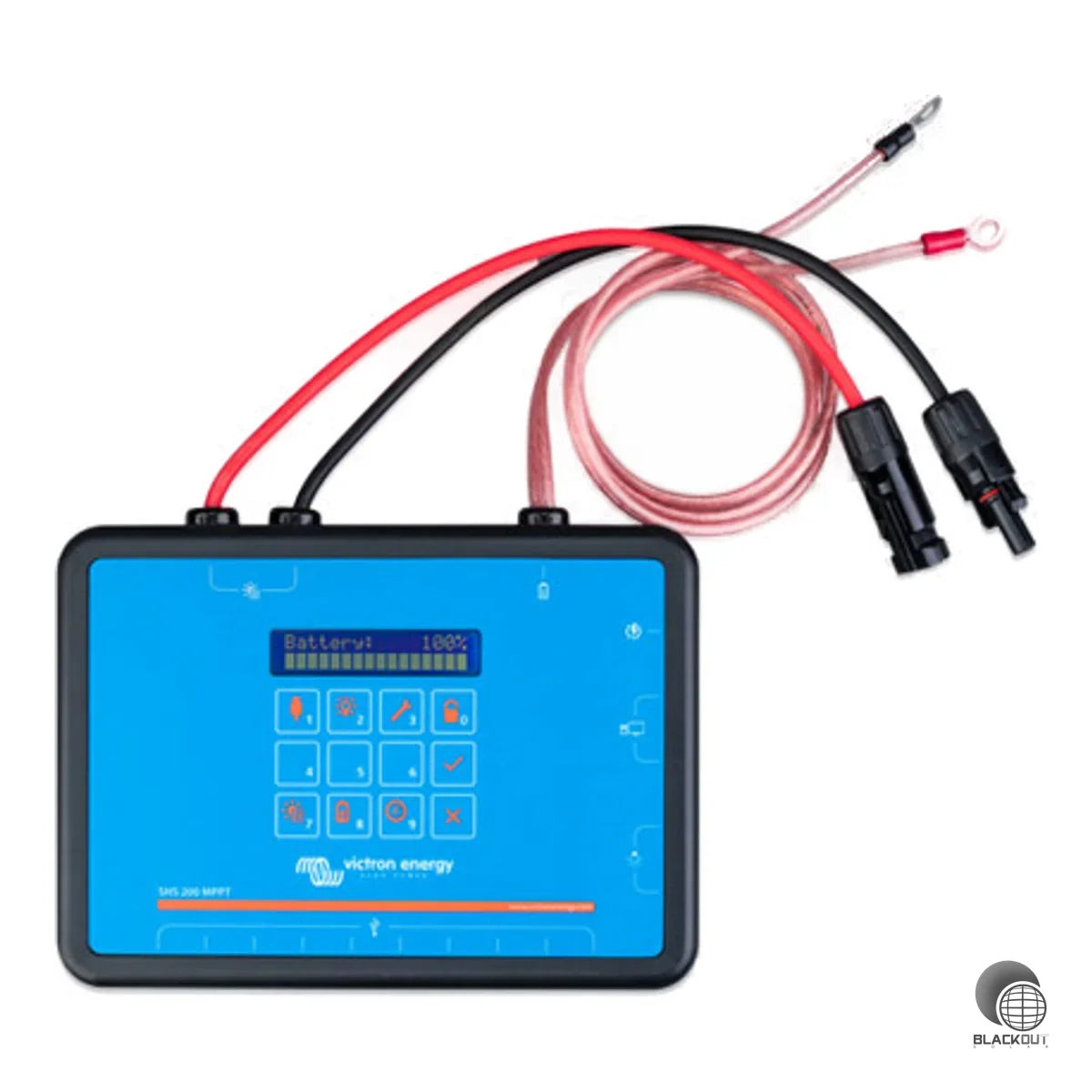 Intelligenter MPPT-Solarladeregler mit integriertem Stromverteilungssystem für netzunabhängige 12V-Anwendungen bis 200 Wp. Mit PAYGo-Funktion, 10 USB-Ports und 5 DC-Ausgängen.