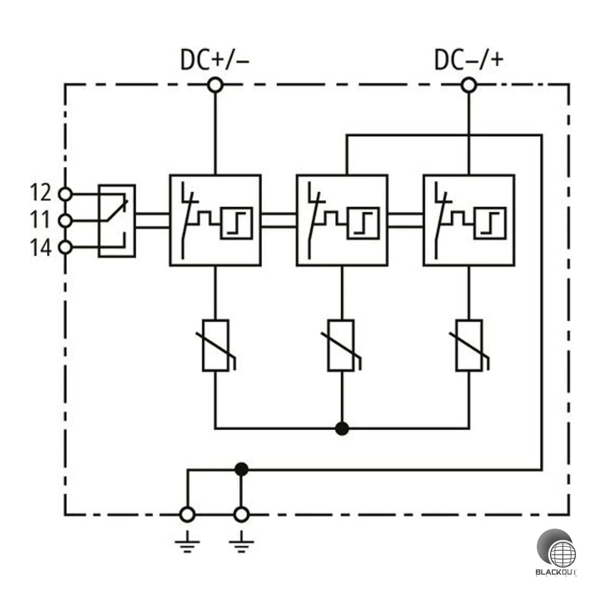 Dehn DEHNcube DCU 2 YPV 1000V DC-Stringbox 1 MPPT 2 Strings