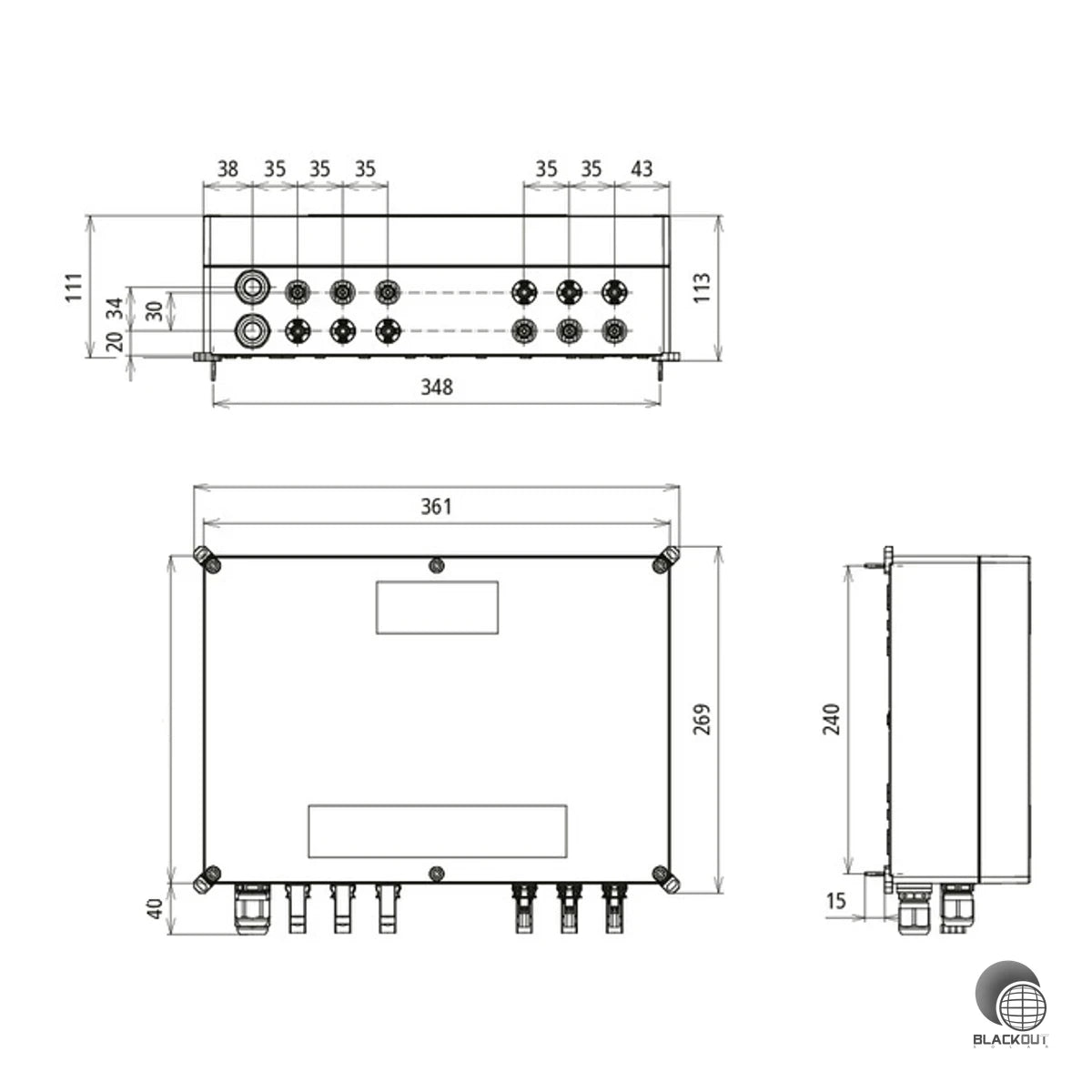 DEHN DEHNcube PV DCU 1+2 1200V 3 MPPT MC4 IP65