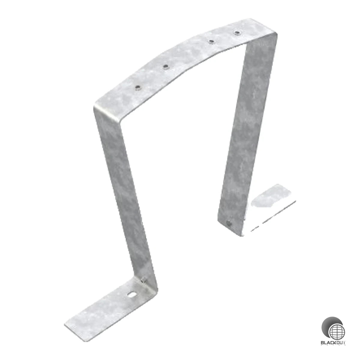 Robuste Mittelstütze für die Flachdach-Aufständerung mit 10° Neigung und 400 mm Bodenfreiheit. Feuerverzinkter Stahl (S355 JR) mit 6 vormontierten Einpressmuttern für schnelle Montage.