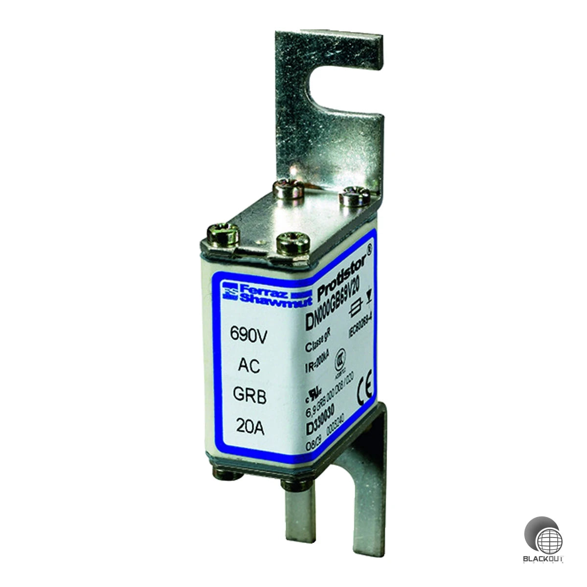 Superflinke Halbleiterschutzsicherung mit 32A Bemessungsstrom und 200kA Abschaltvermögen für den zuverlässigen Schutz von Dioden, Thyristoren und IGBT-Bauelementen in Stromrichteranwendungen.