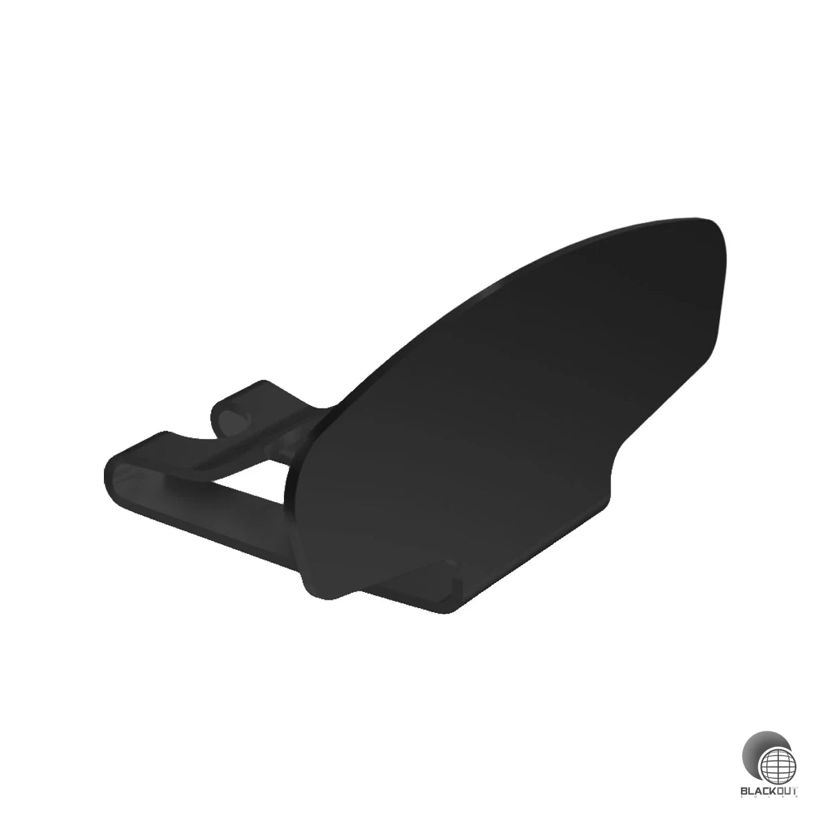 Seitlicher Endanschlag aus rostfreiem Edelstahl für die K2 InsertionRail 2.0 — verhindert sicher das seitliche Abrutschen eingelegter Solarmodule und sorgt gleichzeitig für ein aufgeräumtes Erscheinungsbild der Montageanlage.