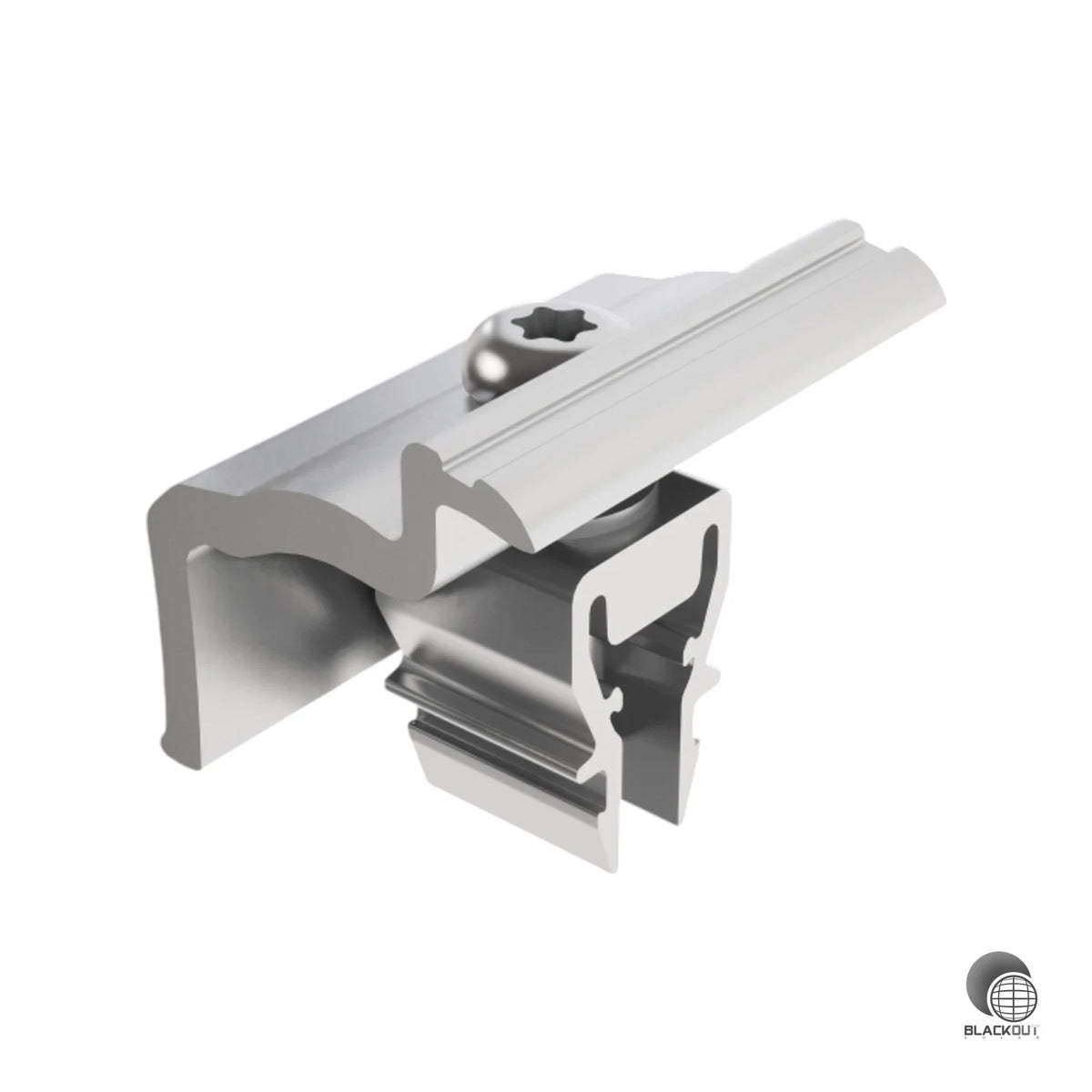 Aluminium-Endklemme für das PREFA PREVARIO Solarmontagesystem, passend für Modulrahmen von 28 bis 37 mm — für eine sichere und professionelle Kantenbefestigung von Solarmodulen.
