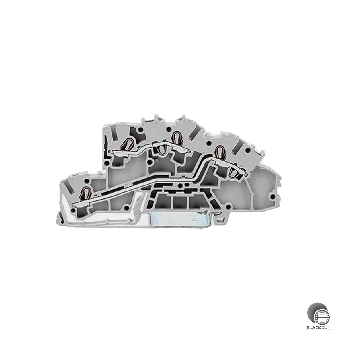 WAGO 3-Leiter-Durchgangsklemme, 6mm², für Anwendungen Ex e II geeignet, grau 2