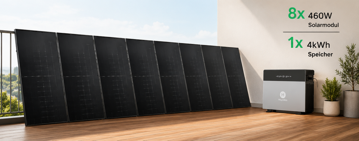 Hoymiles HiBattery 4020 X + Jolywood 460 W Full Black – Solar-Komplettset mit 4,02 kWh LiFePO₄ Speicher