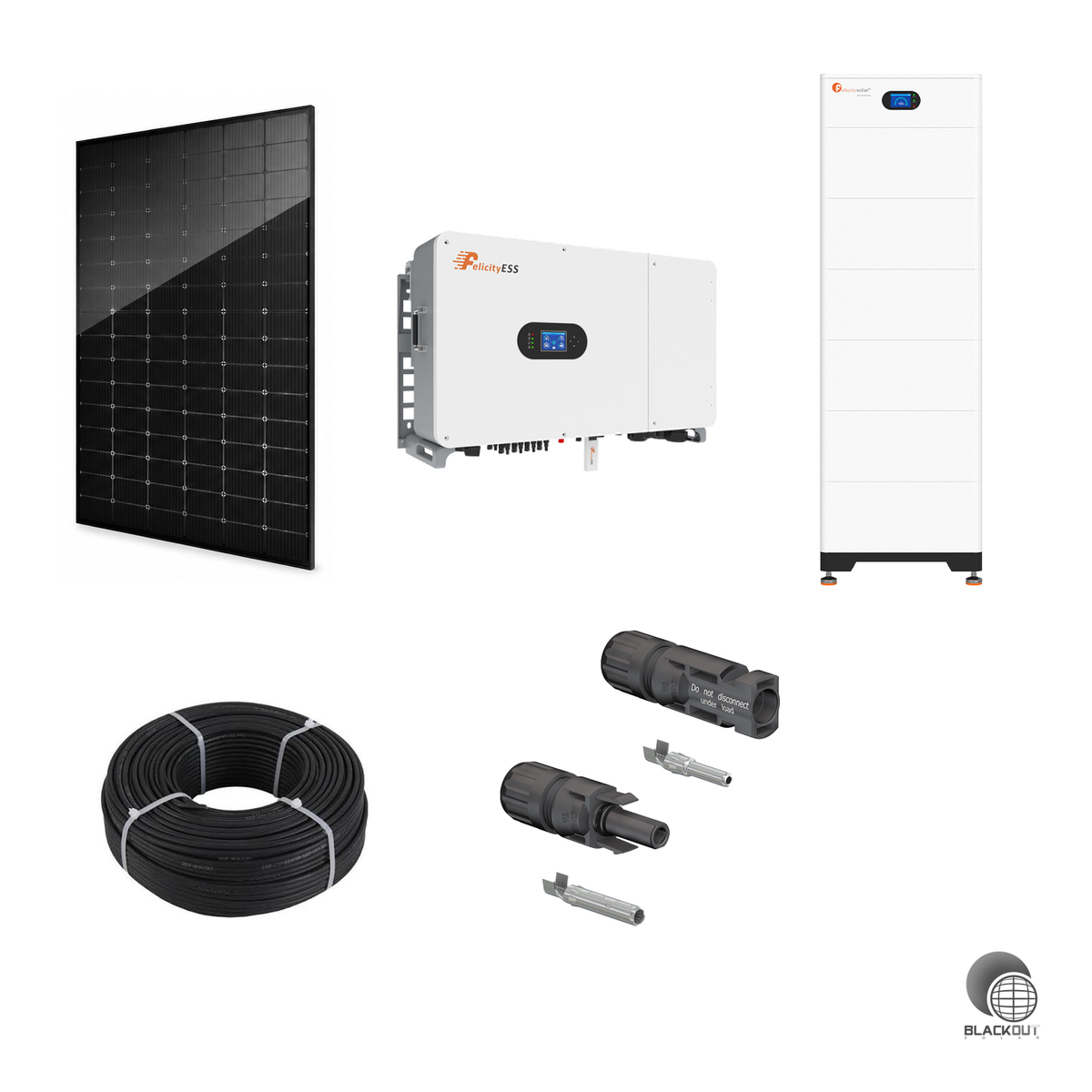 Mr.Mining Hochvolt PV Set S - 16,84kWp Felicity 29,9K Hybridwechselrichter + 30,72kWh Speicher